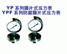 YPF系列防腐膜片式压力表